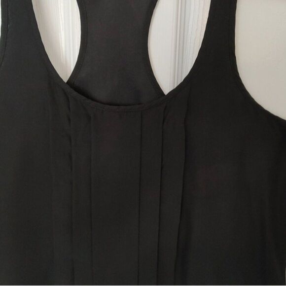 Parker silk pleated tank top blouse S - Picture 8 of 8